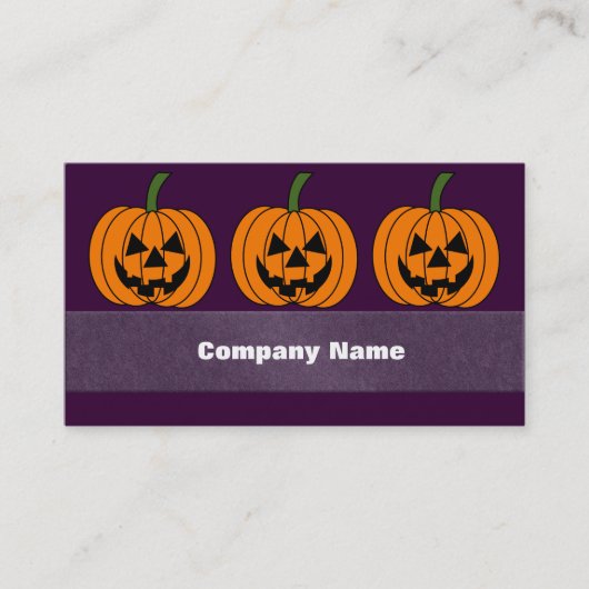 Jack O' Lantern Visitekaartje (Voorkant)