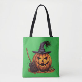 Jack O’ Lantern Witch – Classic Pumpkin Halloween Draagtas