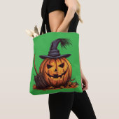 Jack O’ Lantern Witch – Classic Pumpkin Halloween Draagtas (Dichtbij)