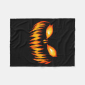 Jack O Lantern Y Carved Pumpkin Face Halloween Cos Fleece Deken (Voorkant (Horizontaal))