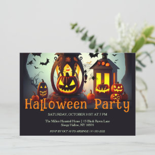 Jack O Lanterns Invitation de la fête d'Halloween