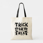Jack-O' Lanterns laat zwarte Trick or treat achter Tote Bag (Achterkant)
