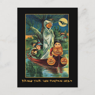 Jack O Lanterns op Water Halloween Bloody Uitnodiging Briefkaart