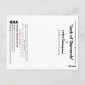 Jack of Diamonds, Briefkaart (Achterkant)