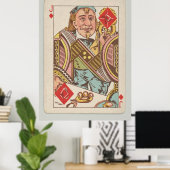  Jack of Diamonds Plays Card (1889) Poster (Thuiskantoor)