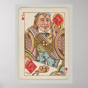  Jack of Diamonds Plays Card (1889) Poster