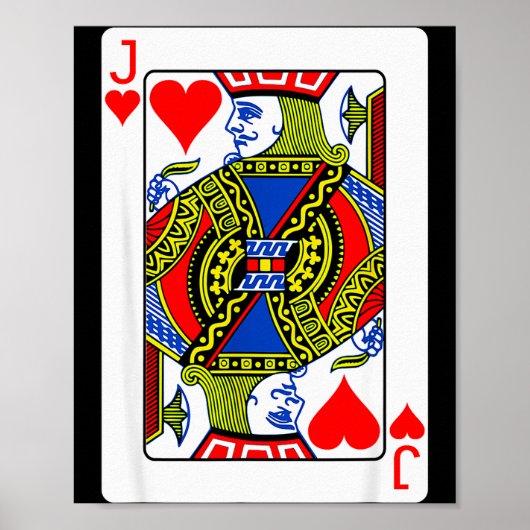 Jack Of Hearts Playing Card Valentine Costume  Poster (Voorkant)