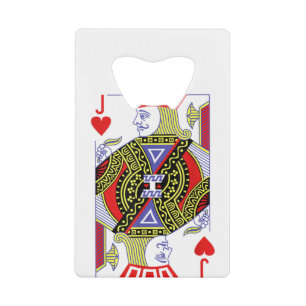 Jack of Hearts Royal Flush Costume Halloween Playi Kredietkaart Flessenopener