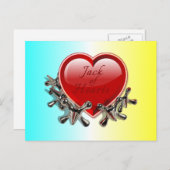 Jack of Hearts Valentijn Feestdagenkaart (Voorkant / Achterkant)