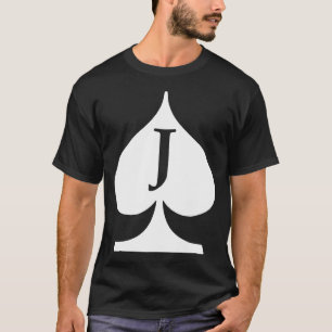 Jack of Spades Deck of Cards Poker Symbool Poker T-shirt