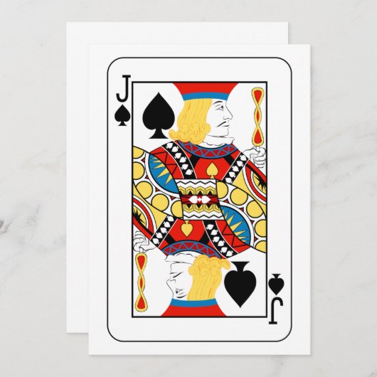 Jack Of Spades Invitations (Devant / Derrière)