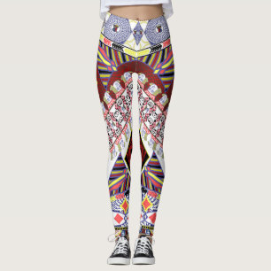Jack of Spades King Queen-spelkaarten Abstract Leggings