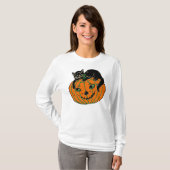  Jack O'Lantern en Black Cat Shirt (Voorkant volledig)