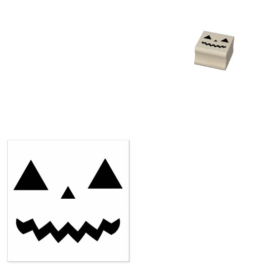 Jack O'Lantern Face Rubberstempel (Gestempeld)