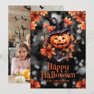 Jack O'Lantern Foto Halloween Kaart