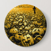 Jack O'Lantern Graveyard Ronde Button 4,0 Cm (Voorkant)