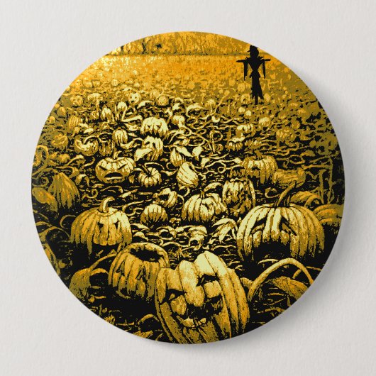 Jack O'Lantern Graveyard Ronde Button 4,0 Cm (Voorkant)