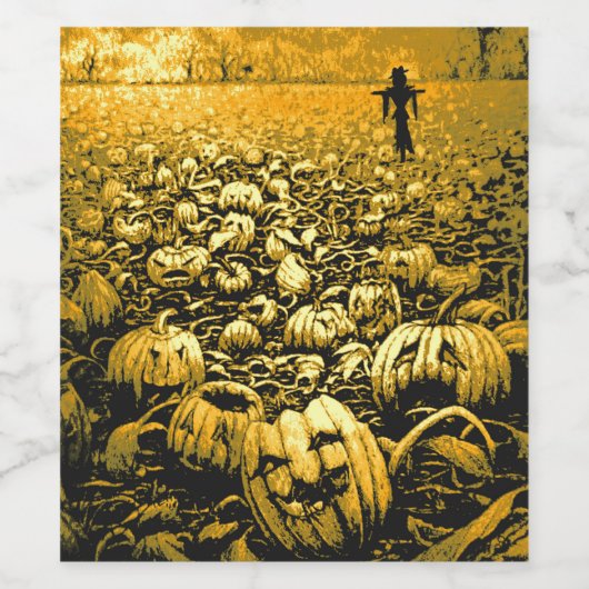 Jack O'Lantern Graveyard Wijn Etiket (Enkel label)