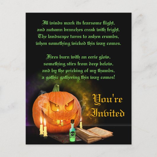 Jack O'Lantern Halloween Party Invitation Flyer (Voorkant)