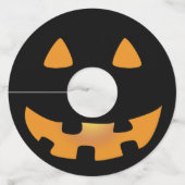 Jack o'lantern halloween wijnglaslabel (Voorkant)