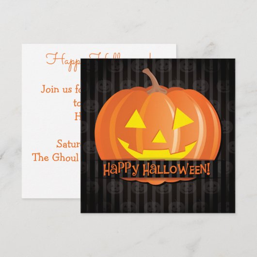 Jack O'Lantern. Kaart (Voorkant / Achterkant)