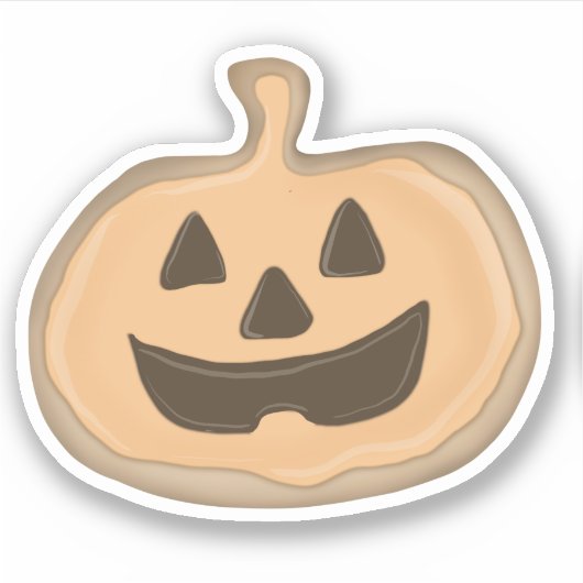 Jack o'lantern koekie sticker (Voorkant)