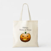 Jack O'lantern met brandende vlam Tote Bag (Achterkant)
