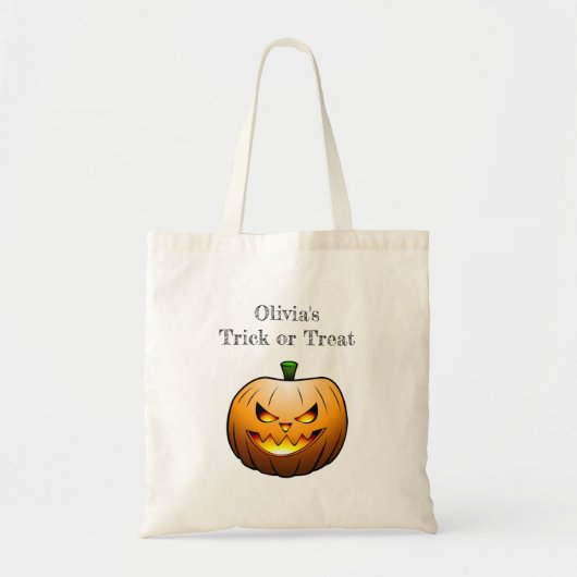 Jack O'lantern met brandende vlam Tote Bag (Voorkant)