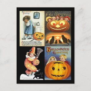 Jack o'Lantern met Kinder Montage Briefkaart