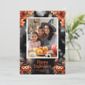 Jack O'Lantern Photo Bonne Carte Halloween (Debout devant)
