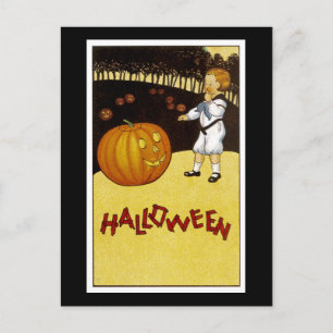 Jack o'Lantern Pumpkin Patch Halloween Briefkaart