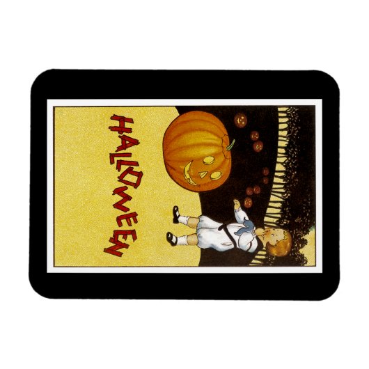 Jack o'Lantern Pumpkin Patch Halloween Magneet (Horizontaal)
