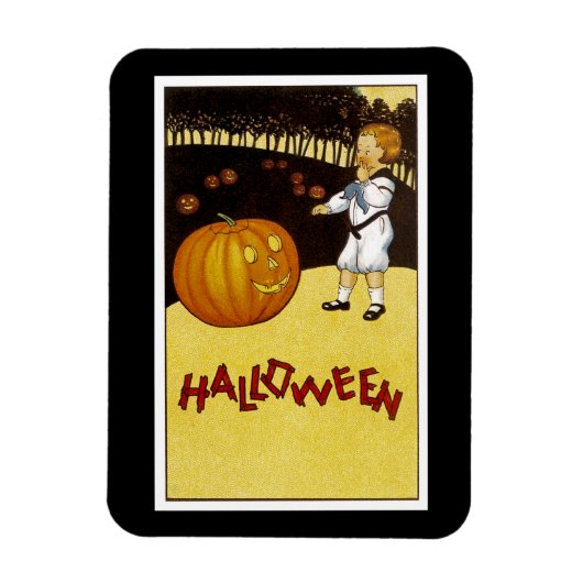 Jack o'Lantern Pumpkin Patch Halloween Magneet (Verticaal)
