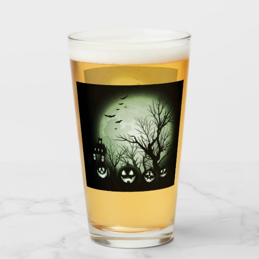 Jack O'Lantern 's nachts Glas (Achterkant gevuld)