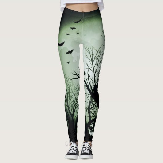 Jack O'Lantern 's nachts Leggings (Voorkant)
