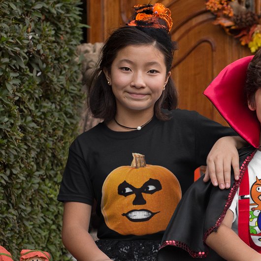 Jack O'Lantern: Sinister Face Halloween Girls T-shirt
