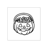 Jack O'Lantern Snoep Bucket Halloween Rubber Stamp Rubberstempel (Afrduk)