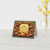 Jack o'Lantern wenskaart Kaart (Gele Bloem)