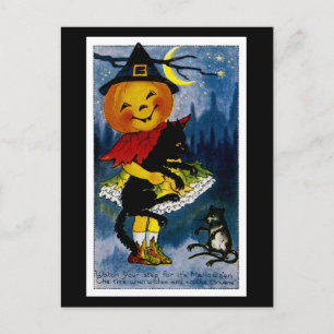 Jack o'Lantern Witch Briefkaart