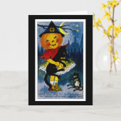 Jack o'Lantern Witch Kaart (Gele Bloem)