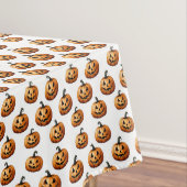 Jack O'Lanterns op wit Tafelkleed (Voorbeeld)