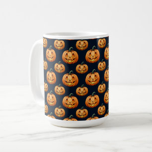 Jack o'Lanterns op zwart Koffiemok