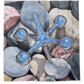 Jack on the Rocks - Fine Art Shower Curtain Douchegordijn