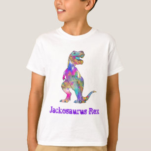 Jack osaurus Grappige Kleurrijke Schattige T Rex D T-shirt