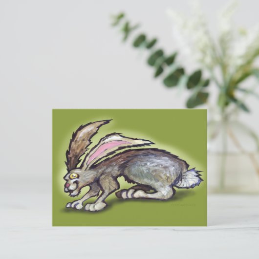 Jack Rabbit Briefkaart (Staand voorkant)