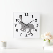 Jack Rabbit Wall Clock Vierkante Klok (Huis)