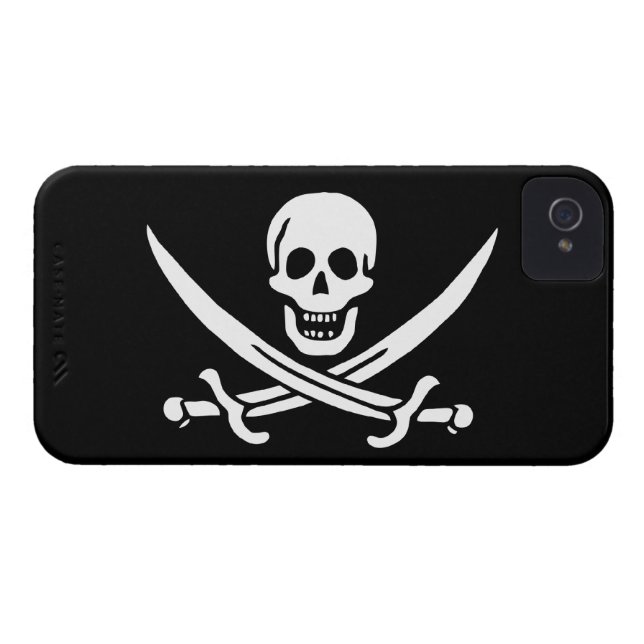 Jack Rackham; Jolly Roger Flag; Pirate Case-Mate iPhone Case (Achterkant Horizontaal)