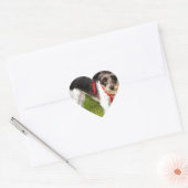 jack russel doodsbang hart sticker (Envelop)