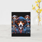 Jack Russel Gangster Honden  Kaart (Gele Bloem)