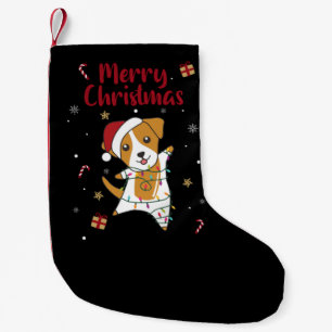 Jack Russel Kersthond Winter Animals Dogs Adul Kleine Kerstsok